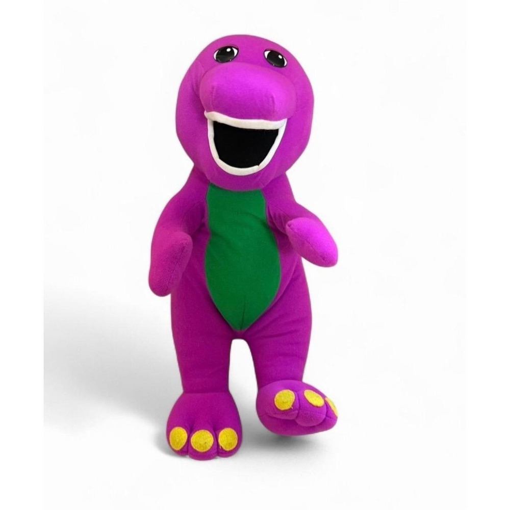 Vintage 1992 Talking Barney Plush PlaySkool Lyons Group Purple Dinosaur Works 15